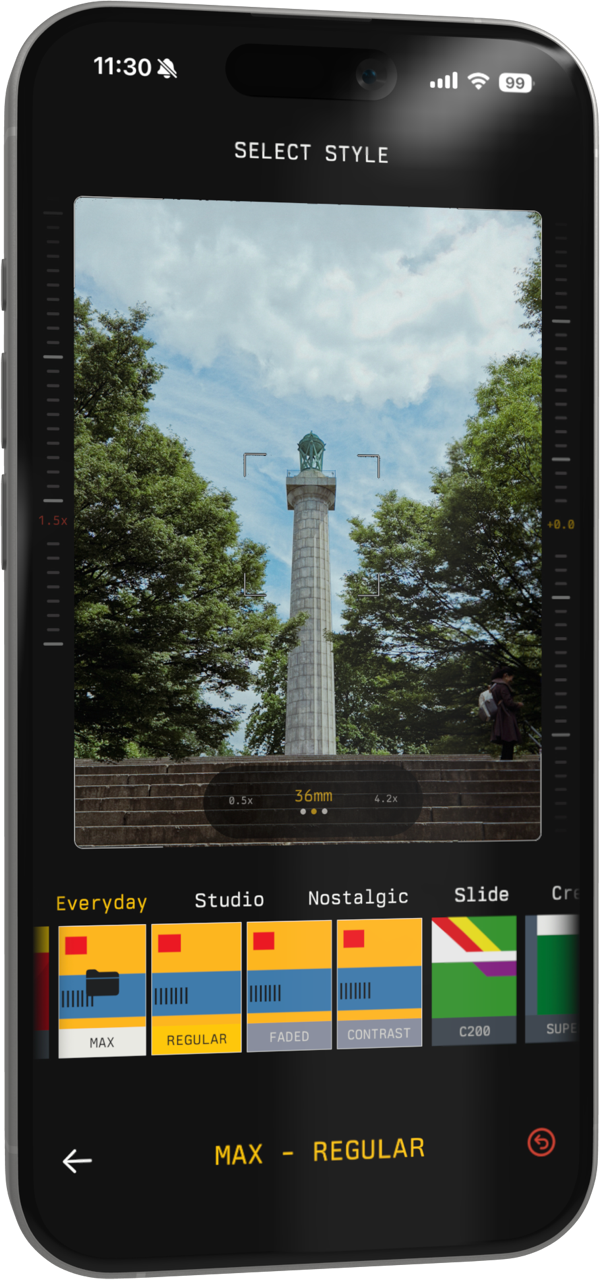 Phomo camera interface